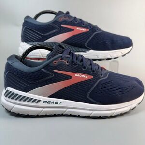 Brooks Beast 20 Mens 10 D Running Shoes Blue Purple Trainer Sneaker Lace Up Low